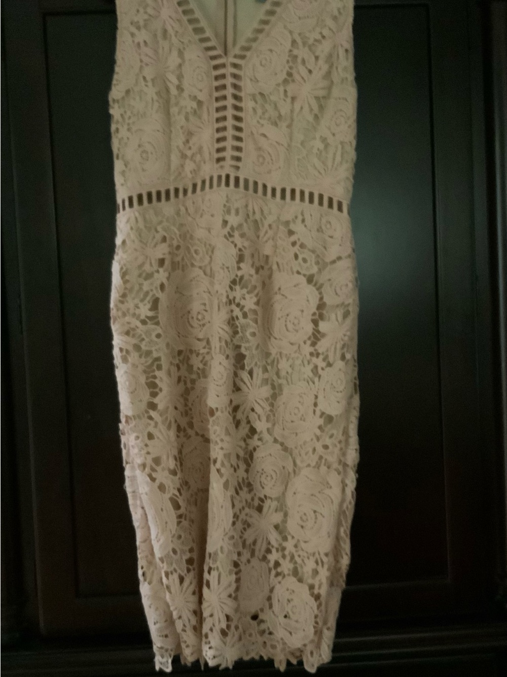 Love By Design Cream Crochet Lace Midi Dress